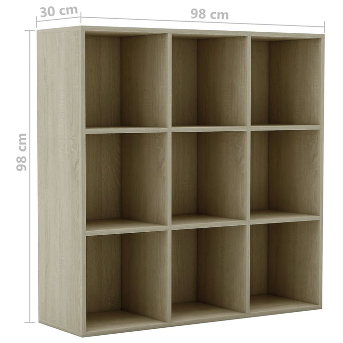 Book Cabinet Sonoma Oak 38.6"x11.8"x38.6" Chipboard