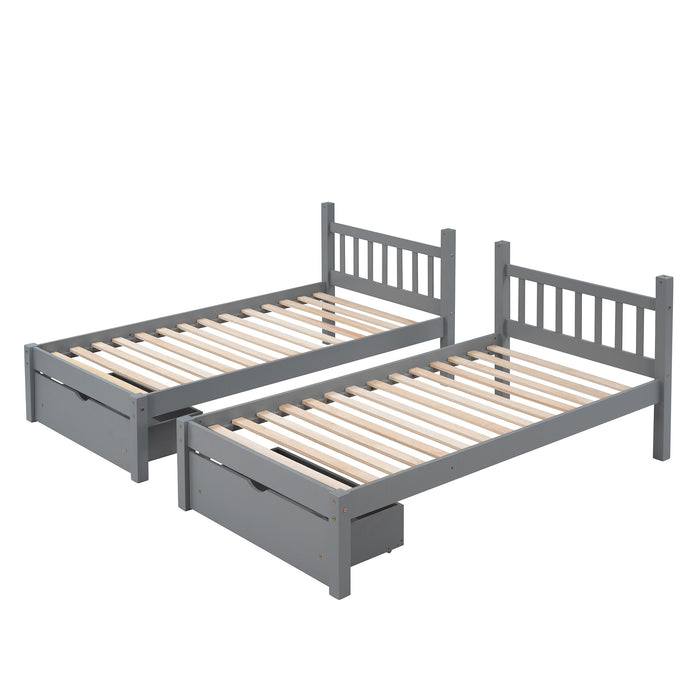 MyRoom Full Over Twin & Twin Wooden Bunk Bed