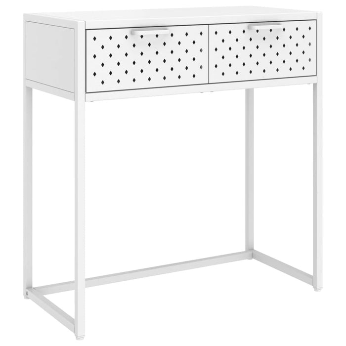Classic Console Table White 28.3"x13.8"x29.5" Steel