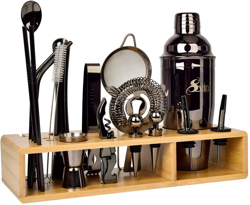 Svin Bartender Kit, 20 Piece Bar Tool Set with Bamboo Stand