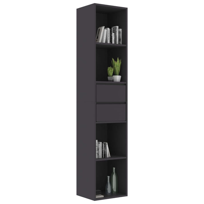 Book Cabinet Gray 14.2"x11.8"x67.3" Chipboard