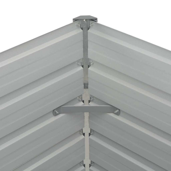 Raised Garden Bed Anthracite 63"x31.5"x30.3" Galvanized Steel