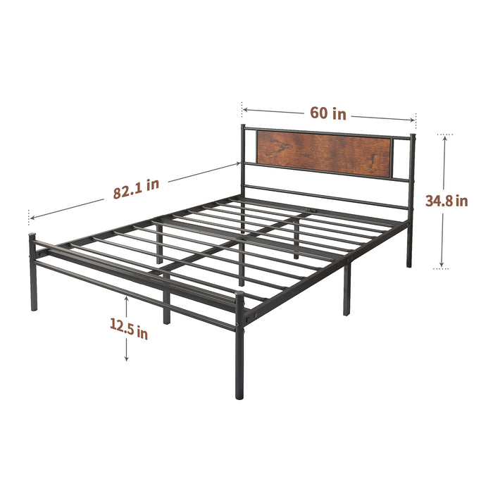 Queen size Simplism Metal bed frame  (Noise Free Design)