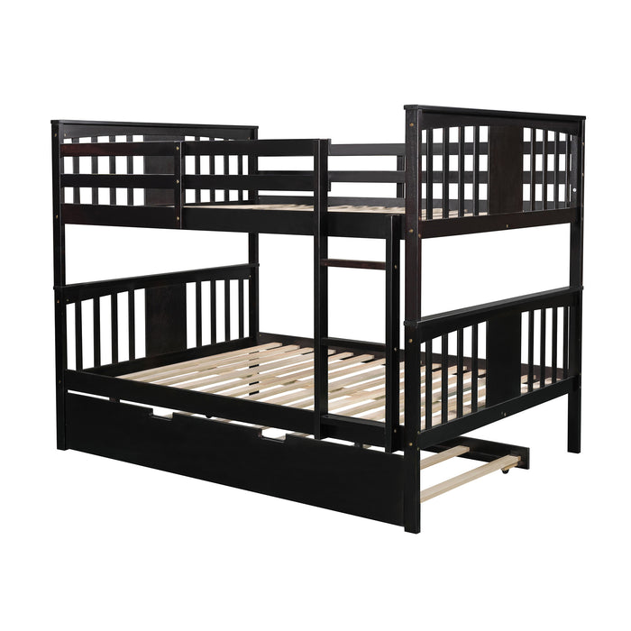 Simple Living Full over Full Bunk Bed with Twin Size Trundle