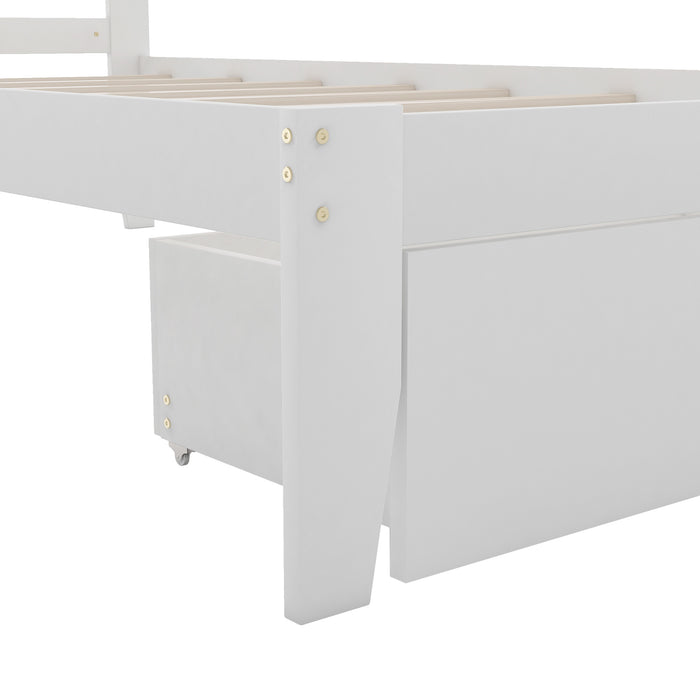 Twin Size Platform Bed with Drawer