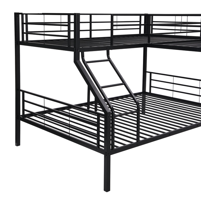 New Space Twin over Full Bunk Bed with a Twin Size Loft Bed attached