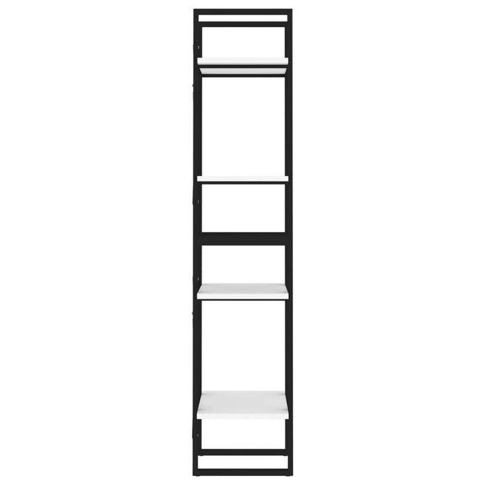 4-Tier Book Cabinet White 15.7"x11.8"x55.1" Chipboard