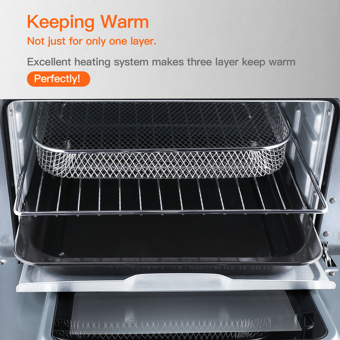 WEESTA 7-in-1 Convection Oven Countertop, 24QT Large Air Fryer with Accessories & E-Recipes