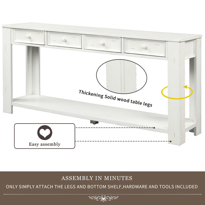 Simmons Console Table for Entryway Hallway (Antique White)