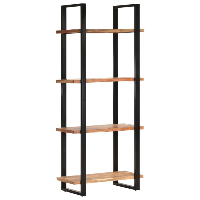 4-Tier Bookcase 31.5"x15.7"x70.9" Solid Acacia Wood