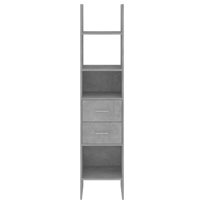 Book Cabinet Concrete Gray 15.7"x13.8"x70.9" Chipboard