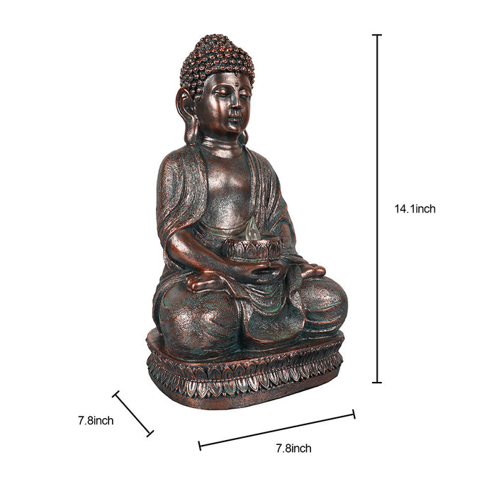 Sitting Buddha Garden Statue (Bronze)