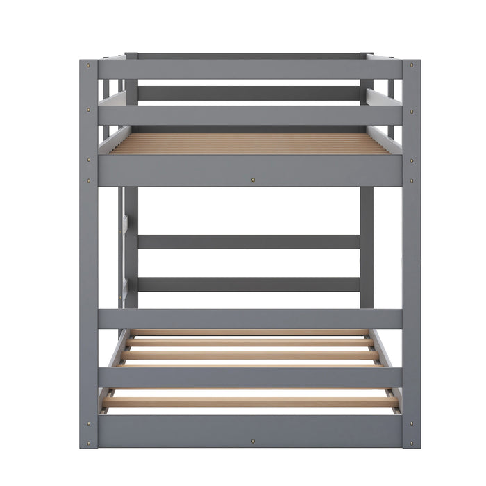 EZ Bunkz Twin Over Twin Bunk Bed with Ladder