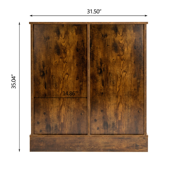 Buffet & Sideboard with Sliding Barn Door Multi-functional Storage Cabinet For Farmhouse