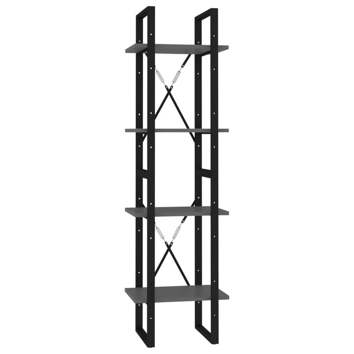 4-Tier Book Cabinet Gray 15.7"x11.8"x55.1" Chipboard