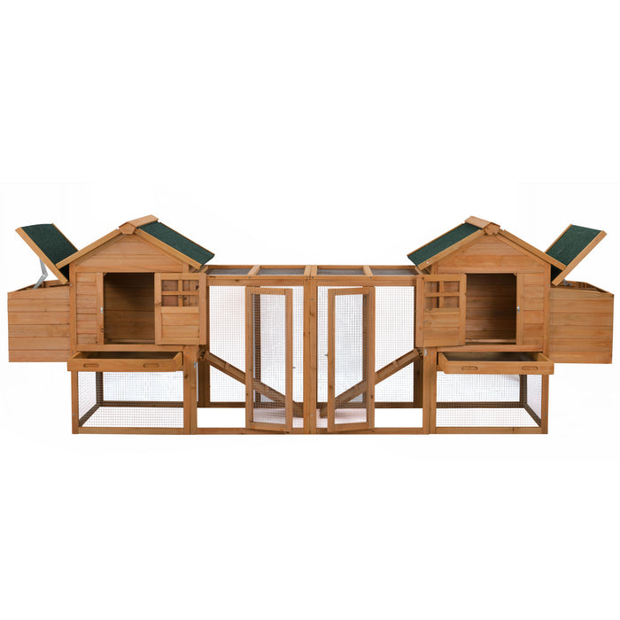 Topmax Large Outdoor Wooden Chicken Coop Poultry Cage Rabbit Hutch