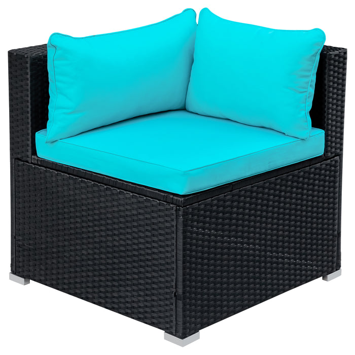 9-piece Outdoor Patio PE Wicker Rattan conversation Sectional Sofa sets