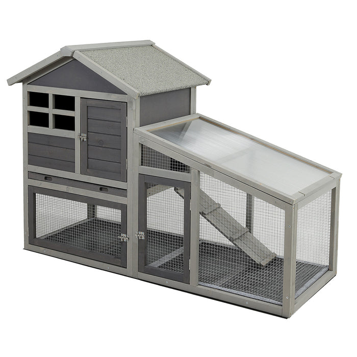 Rabbit Hutch Indoor and Outdoor Rabbit Removable Bottom Wire Mesh