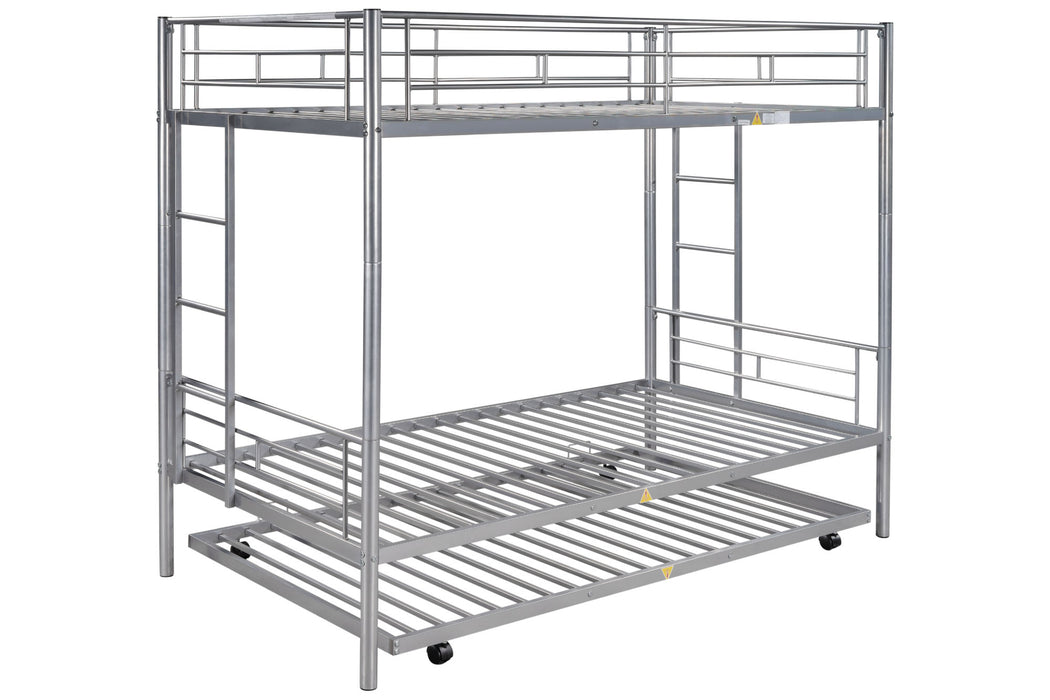Twin over twin bunk bed with trundle