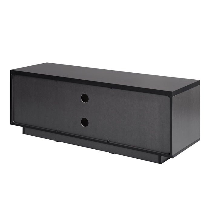 Modern TV Stand for TVs up to 60 Inch, Wood TV Cabinet with Storage for Living Room, Brown/Black