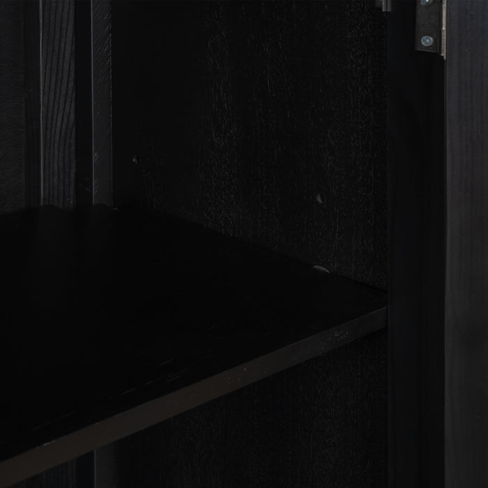 Accent Storage Cabinet Wooden Cabinet with Decorative transparent Door, Modern Sideboard for Entryway, Living Room, Bedroom