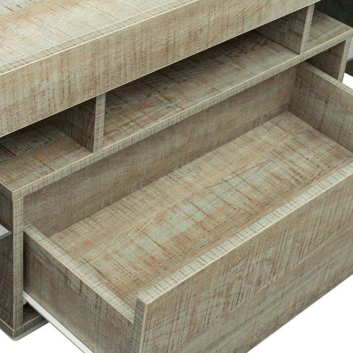 TV Stand with LED RGB Lights,Flat Screen TV Cabinet, Gaming Consoles - in Lounge Room, Living Room and Bedroom, GREY OAK