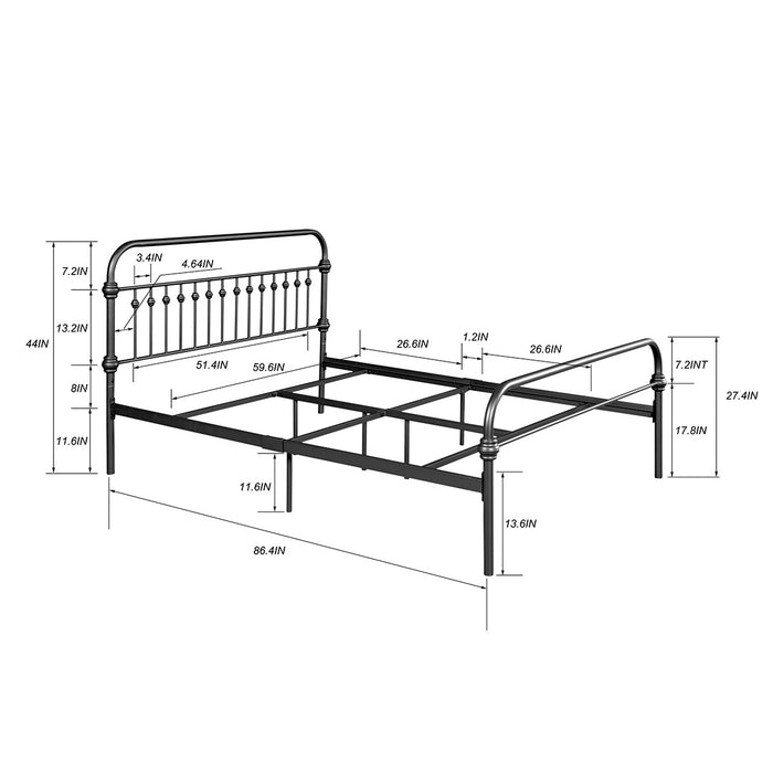 Metal Bed Frame Full Size Standerd Bed Frame