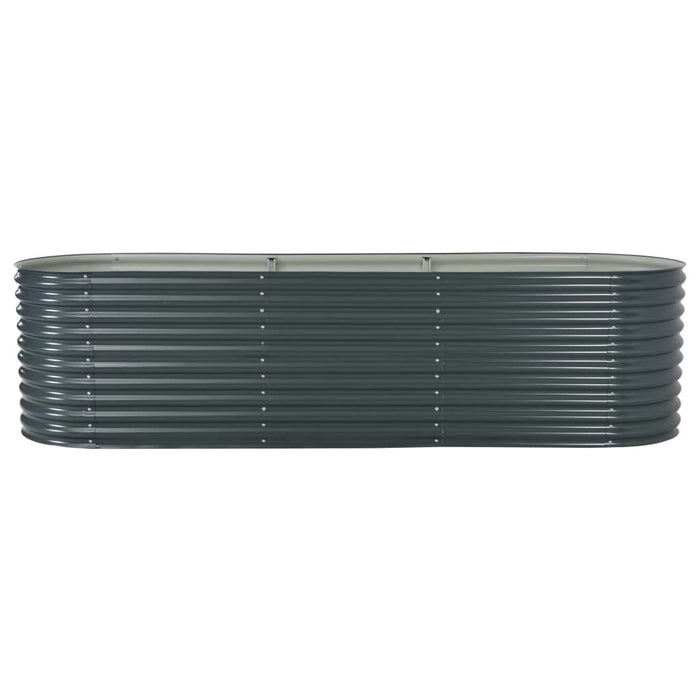 Garden Raised Bed 125.9"x31.4"x31.8" galvanized Steel Gray