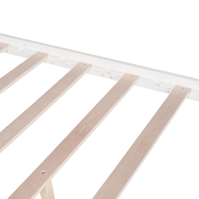 MyRoomz Full Size Wood House Bed with Storage Space