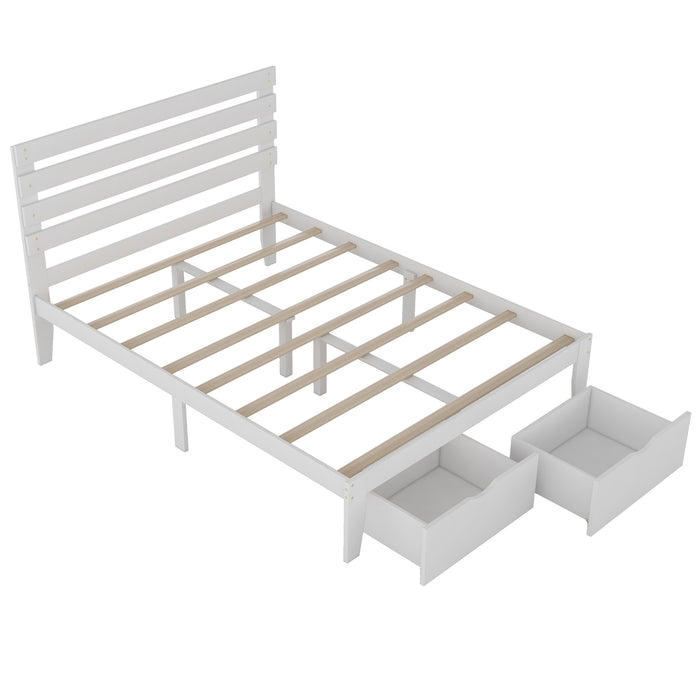 Good Life Full Size Platform Bed with Drawer
