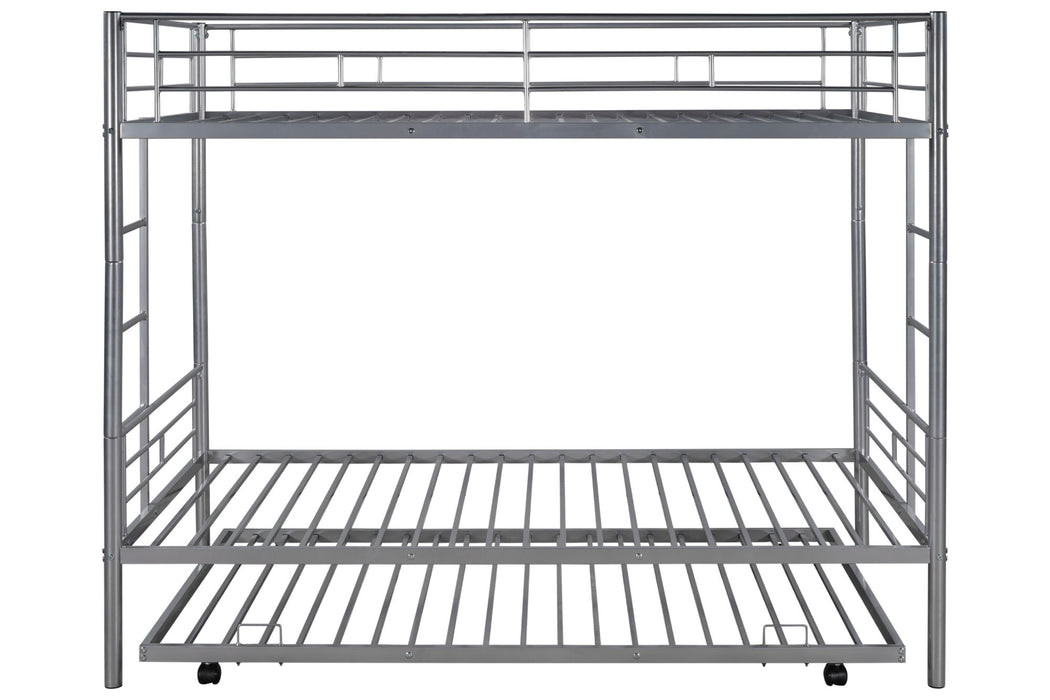 Twin over twin bunk bed with trundle