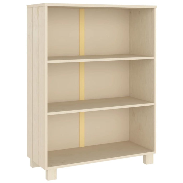 Book Cabinet Honey Brown 33.5"x13.8"x13.8" Solid Wood Pine