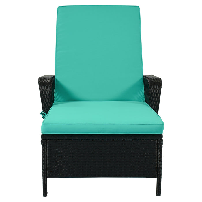 Outdoor patio pool PE rattan wicker chair wicker sun lounger