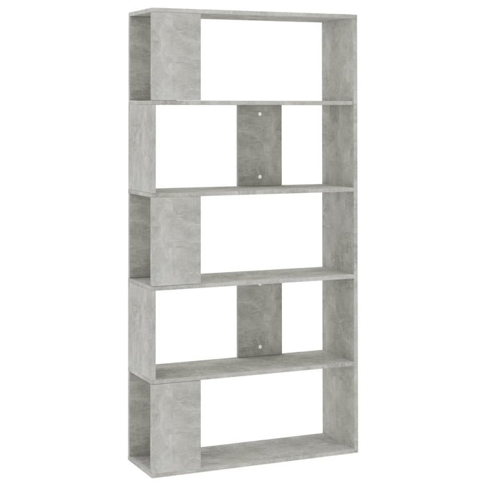 Book Cabinet/Room Divider Concrete Gray 31.5"x9.4"x62.6"