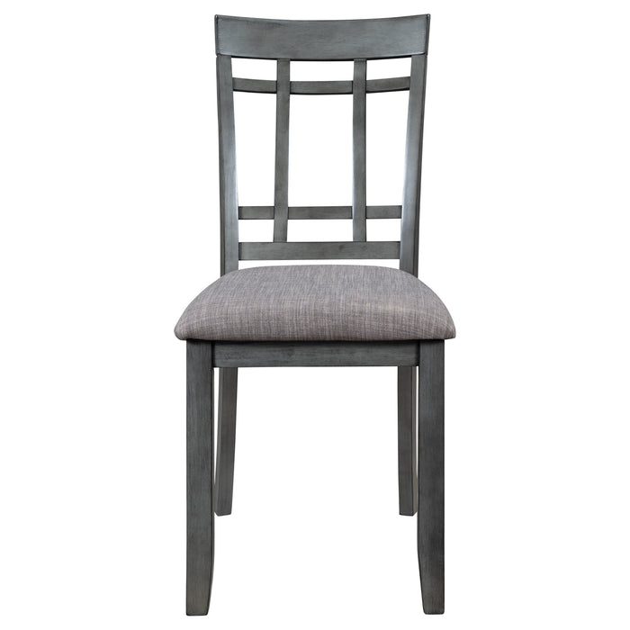 6 Piece Wooden Dining Table set, Kitchen Table set with 4 Chairs and Bench, Farmhouse Rustic Style,Antique Graywash