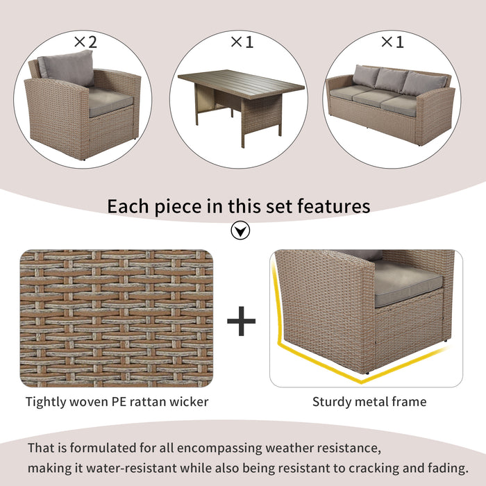 4-Piece Conversation Outdoor Patio Furniture Set