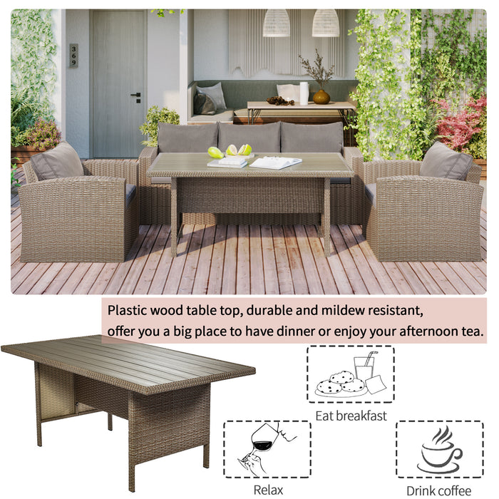 4-Piece Conversation Outdoor Patio Furniture Set