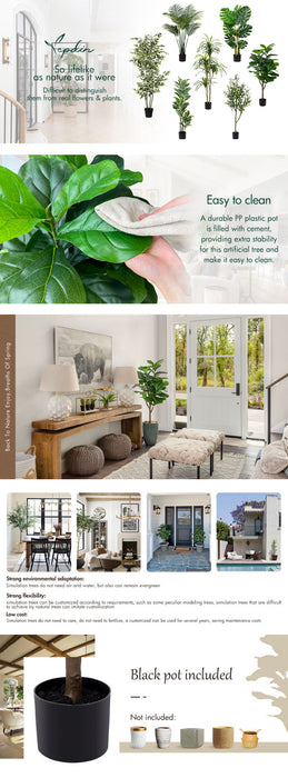 Artificial Tree-Faux Tropical Fake Plan 3.5 Ft Tall