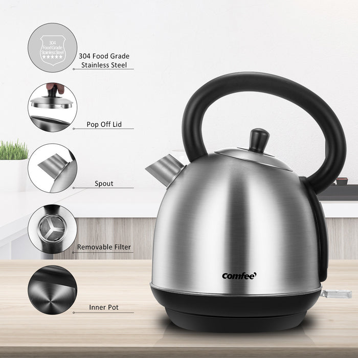 COMFEE' Stainless Steel 1.8L Electric Kettle