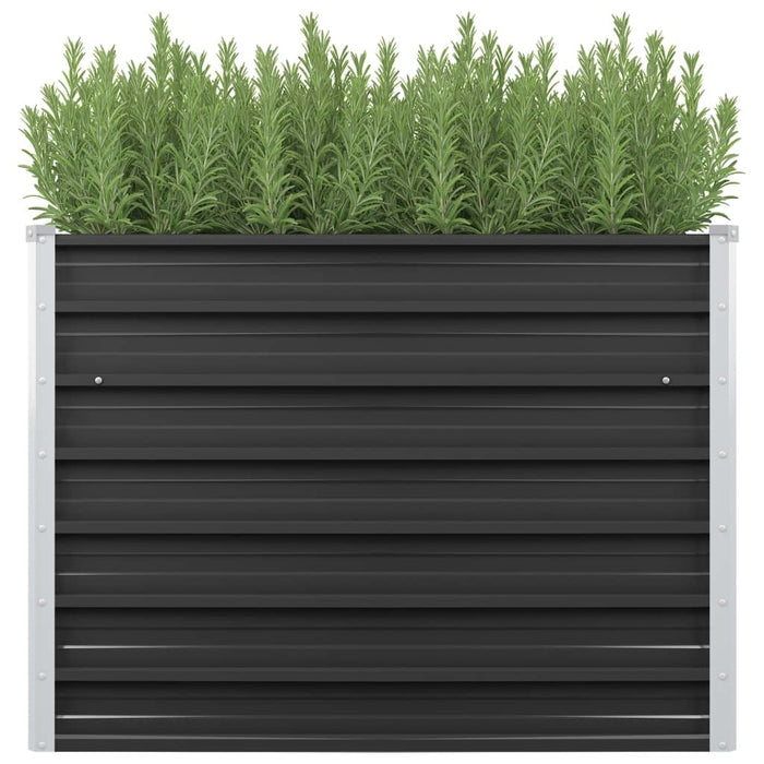 Garden Raised Bed Anthracite 139.4"x15.7"x30.3" Galvanised Steel
