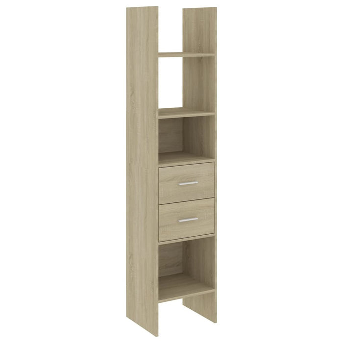 4 Piece Book Cabinet Set Sonoma Oak Chipboard