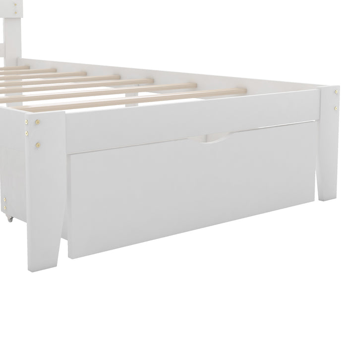 Twin Size Platform Bed with Drawer