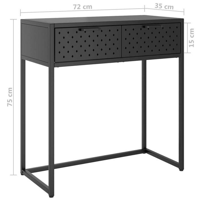 Classic Console Table Anthracite 28.3"x13.8"x29.5" Steel