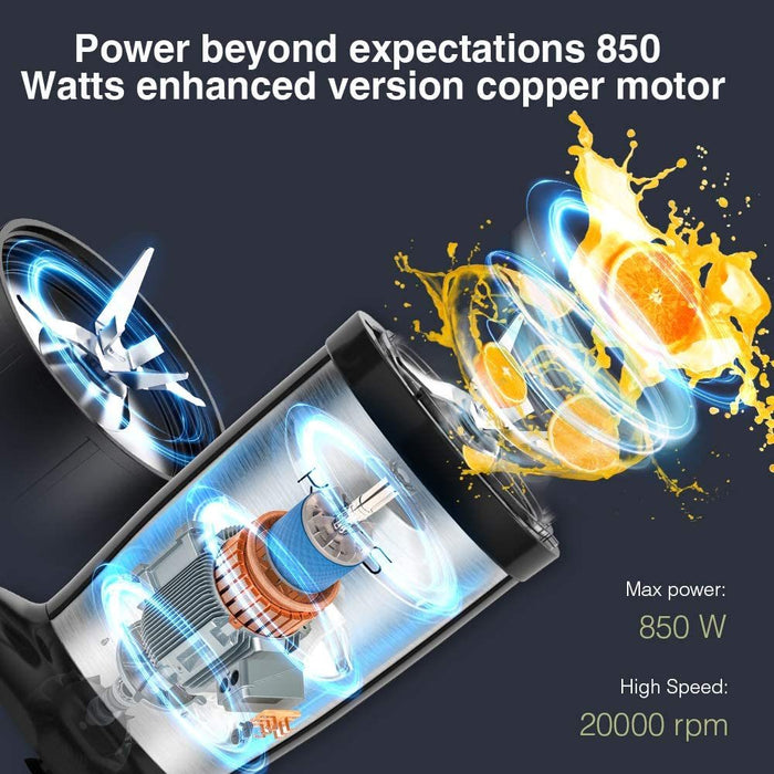 KOIOS 850W Personal Powerful 6 Leaf Blade Mini Blender