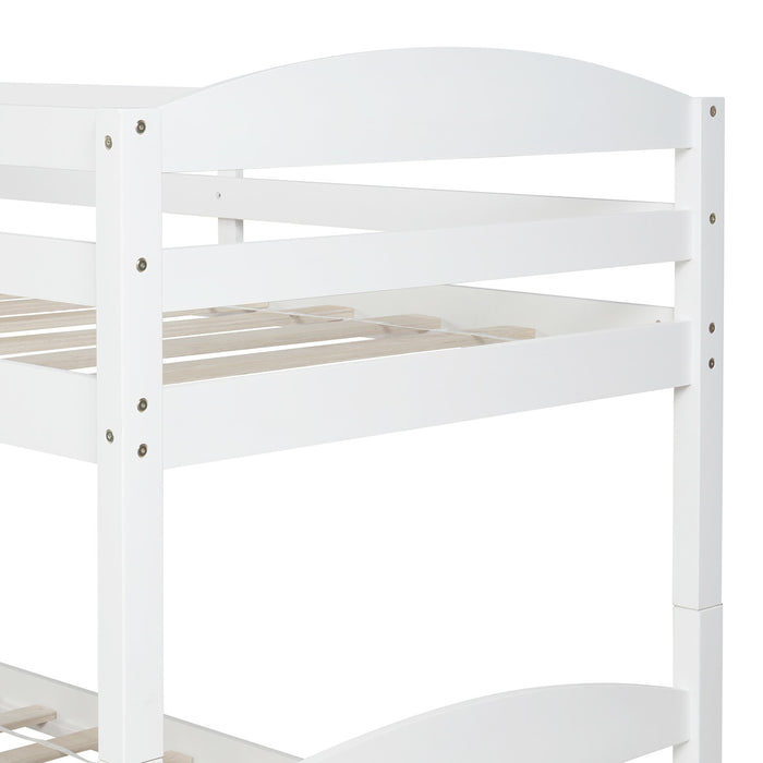 Simple Durable Twin L-Shaped Bunk With Trundle