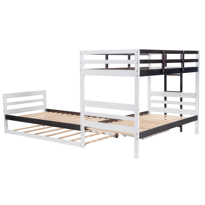 New Space Twin Size L-Shaped Bunk Bed and Platform Bed