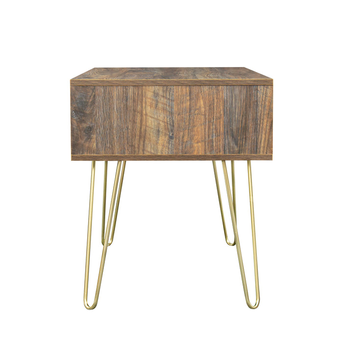 Modern Design TV stand stable Metal Legs with 2 open shelves to put TV, DVD, router, books, and small ornaments,Espresso
