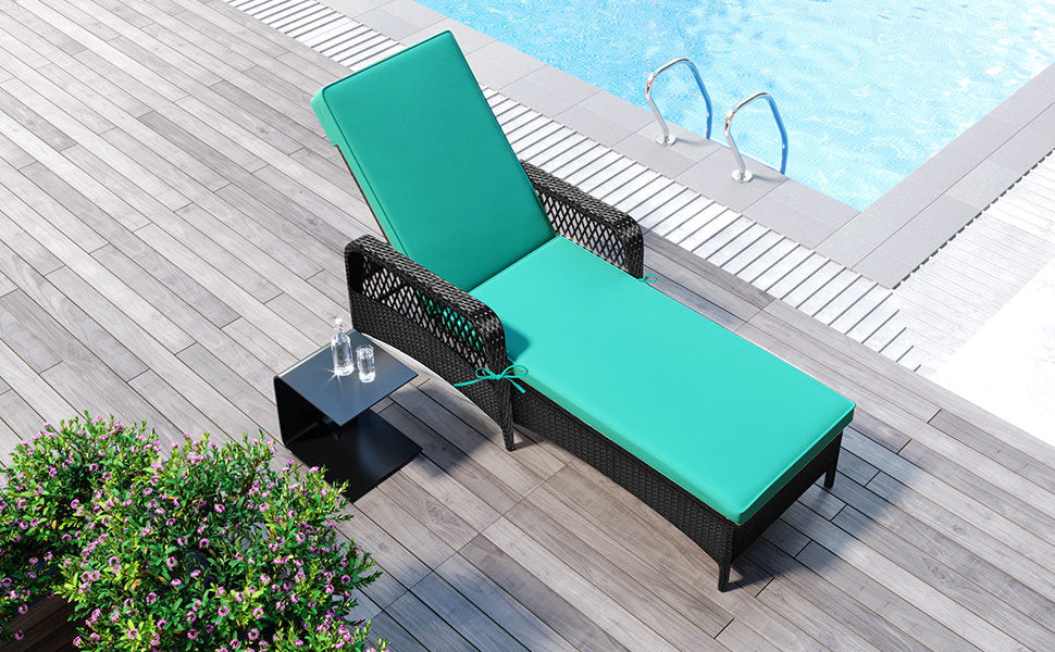 Outdoor patio pool PE rattan wicker chair wicker sun lounger
