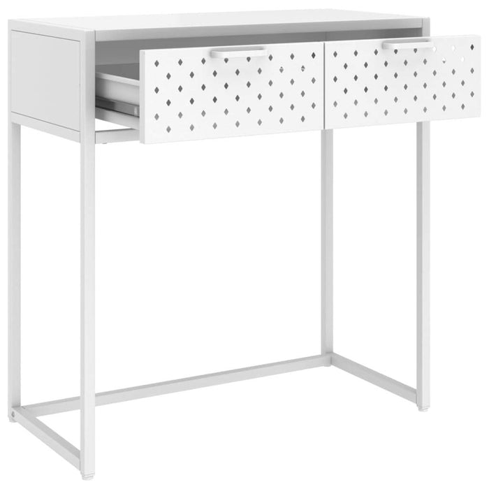 Classic Console Table White 28.3"x13.8"x29.5" Steel