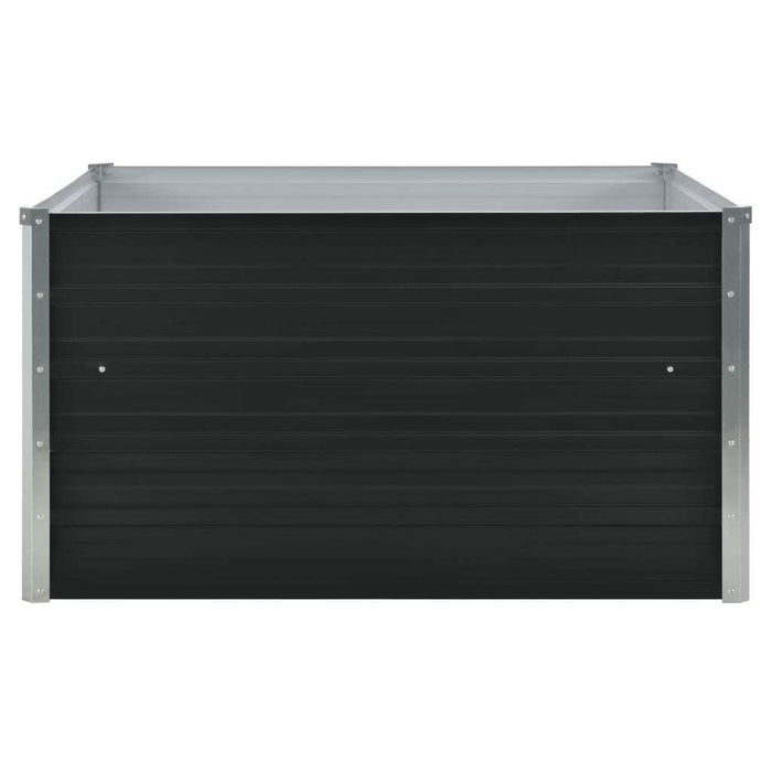 Raised Garden Bed 39.4"x39.4"x17.7" Galvanised Steel Anthracite